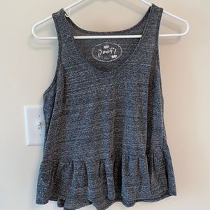 Heather Grey Peplum Tank